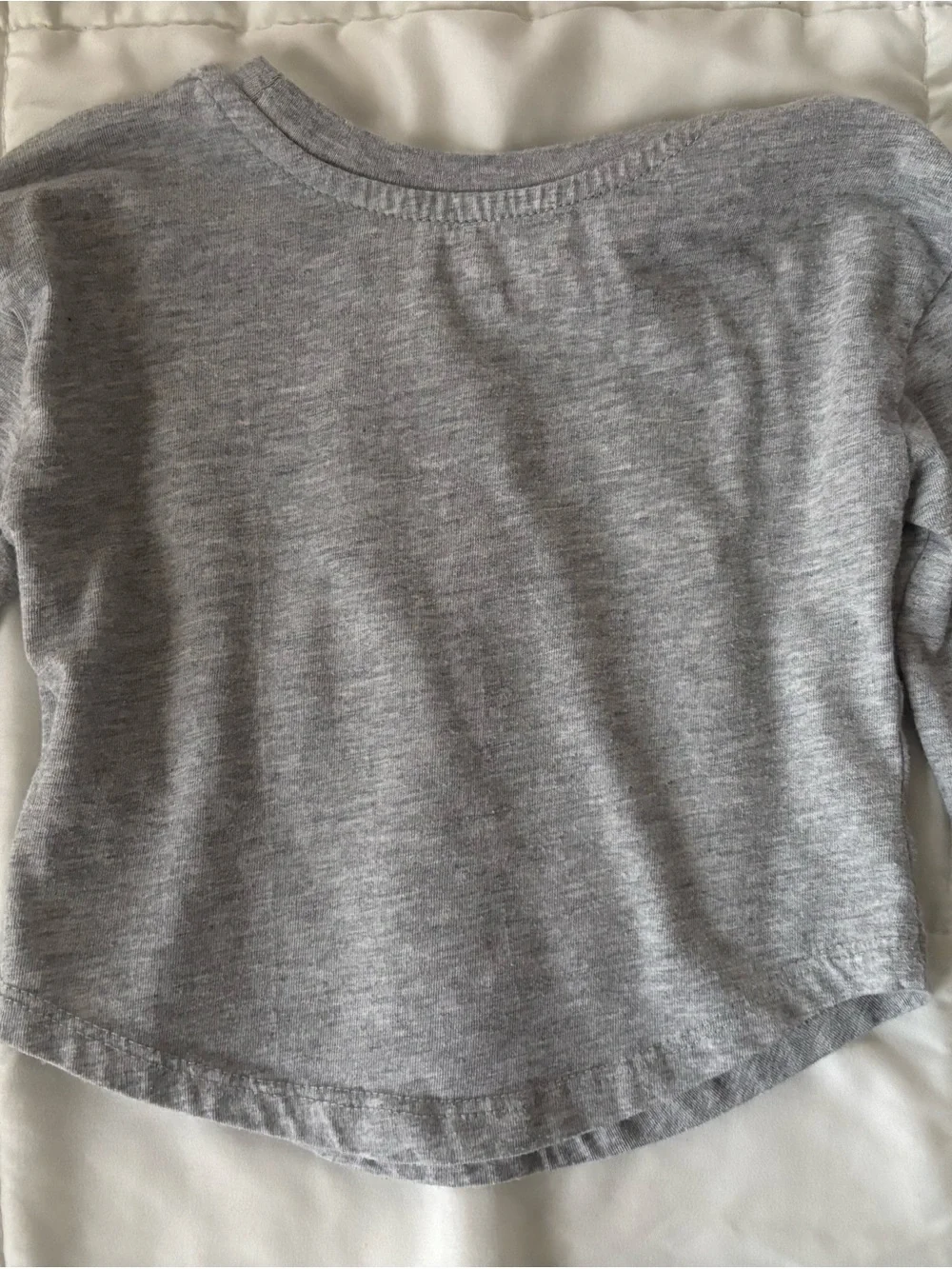 GAP Grey Long Sleeve Tee with Snoopy & Woodstock Pumpkin Graphic